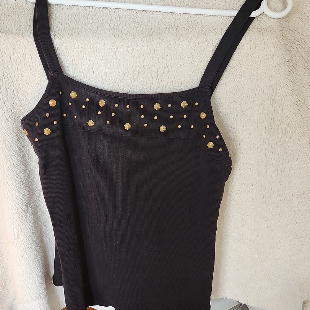 Black and Gold Embellished Women's Top